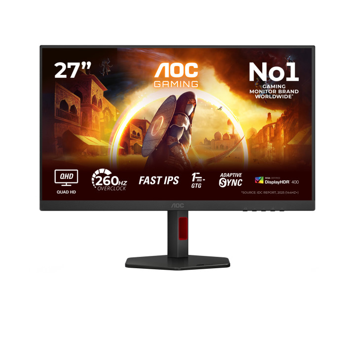 AOC G4 Q27G4ZRAD écran plat de PC 68,6 cm (27") 2560 x 1440 pixels Noir, Rouge