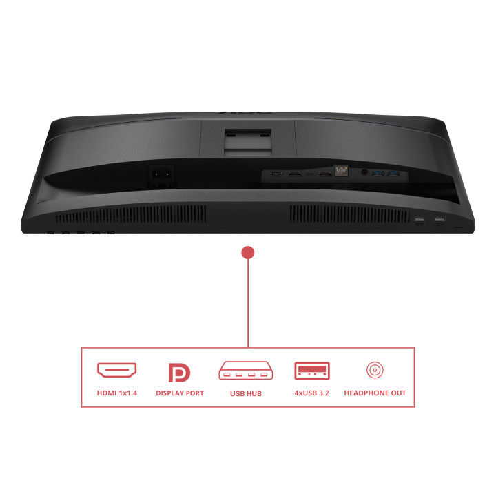 AOC E4 24E4CV écran plat de PC 60,5 cm (23.8") 1920 x 1080 pixels Full HD LED Noir
