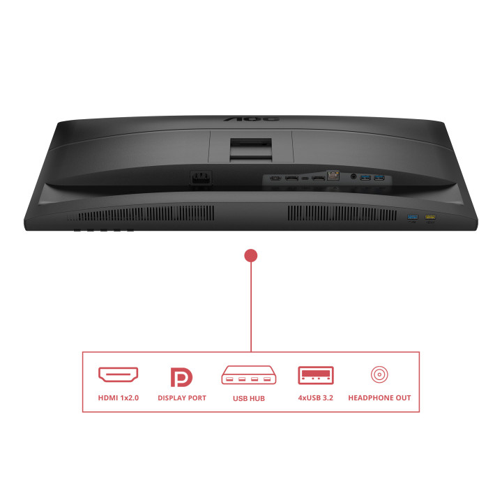 AOC E4 Q27E4CV écran plat de PC 68,6 cm (27") 2560 x 1440 pixels Quad HD LED Noir
