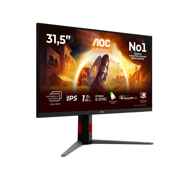 AOC G4 U32G4U écran plat de PC 80 cm (31.5") 3840 x 2160 pixels 4K Ultra HD Noir, Rouge