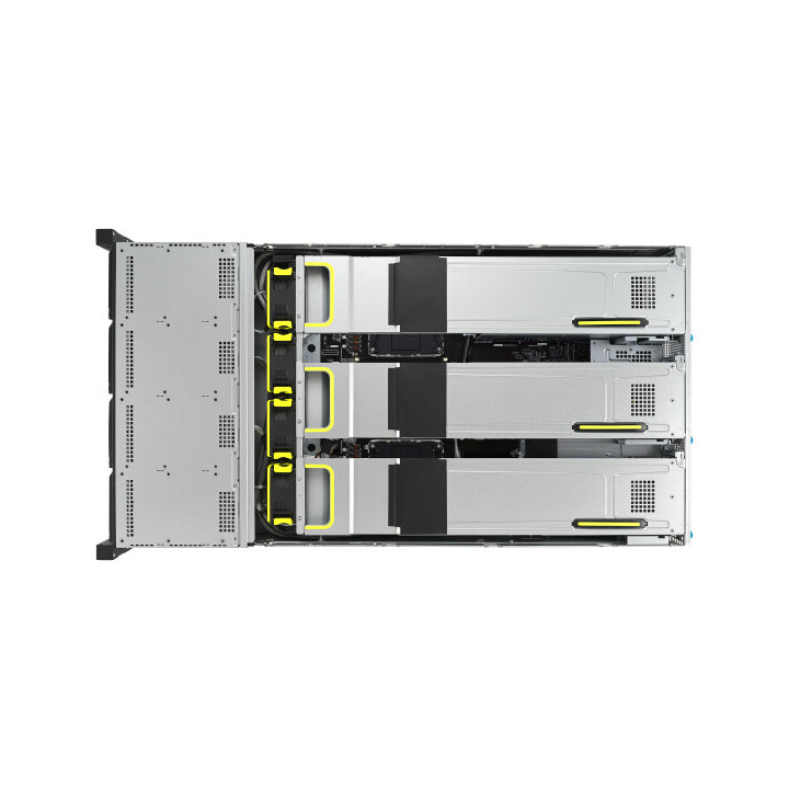 ASUS RS720-E11-RS12U Intel C741 Rack (2 U) Noir, Argent