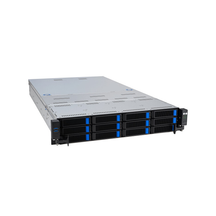 ASUS RS720-E11-RS12U Intel C741 Rack (2 U) Noir, Argent