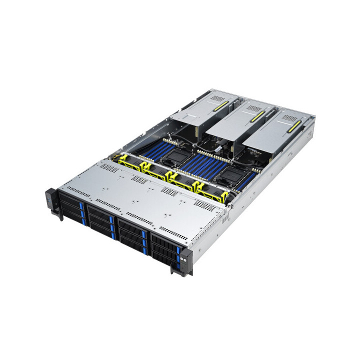 ASUS RS720-E11-RS12U Intel C741 Rack (2 U) Noir, Argent