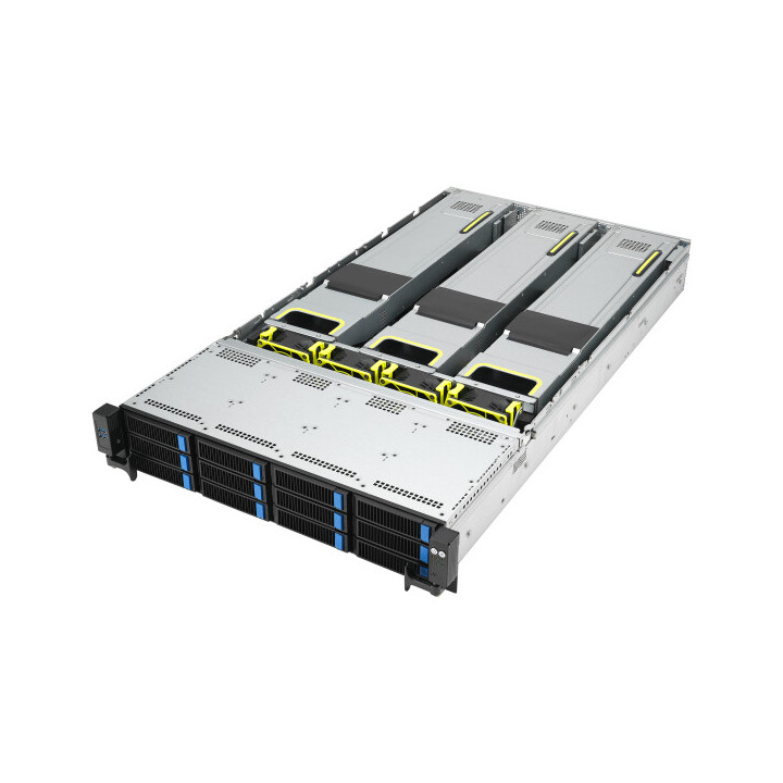 ASUS RS720-E11-RS12U Intel C741 Rack (2 U) Noir, Argent