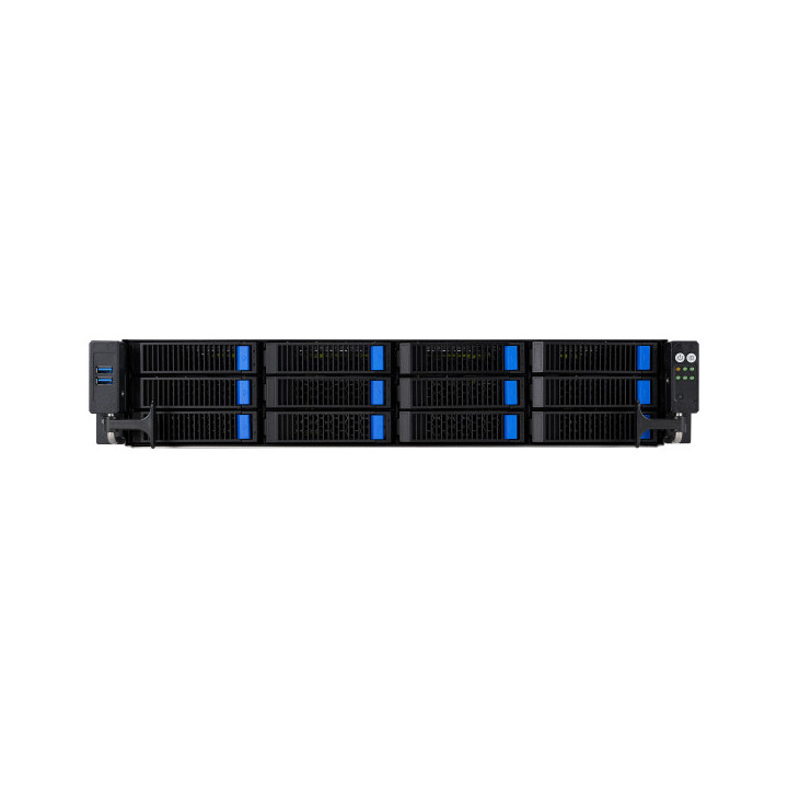 ASUS RS720-E11-RS12U Intel C741 Rack (2 U) Noir, Argent