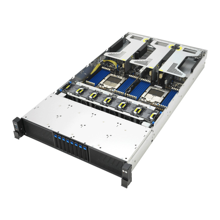 ASUS RS720A-E13-RS8G Socket SP5 Rack (2 U) Noir, Argent