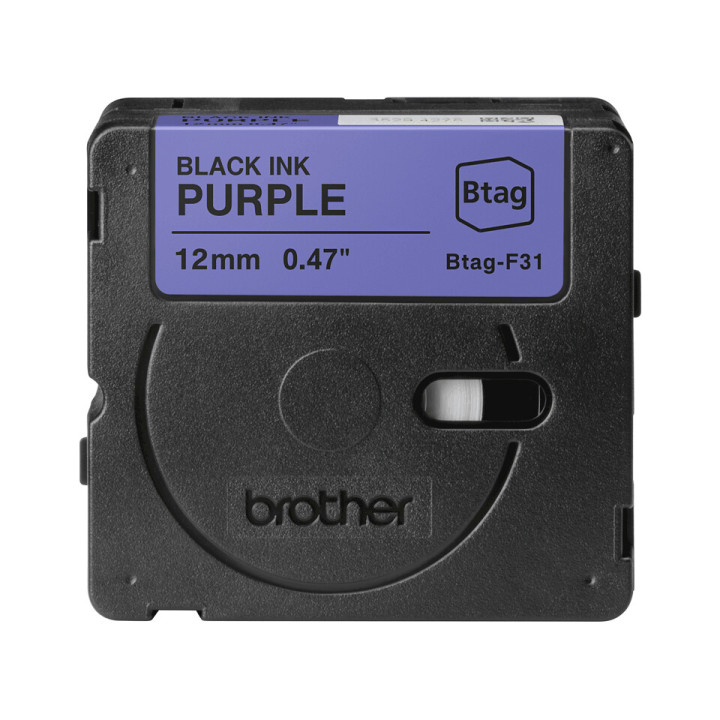 Brother BTAG-F31 ruban d'étiquette Noir sur violet