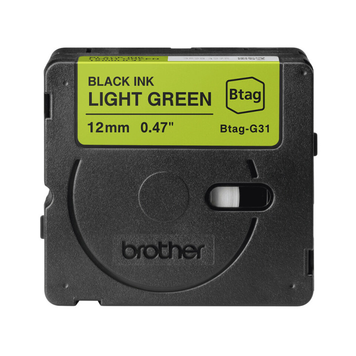 Brother BTAG-G31 ruban d'étiquette Noir sur vert