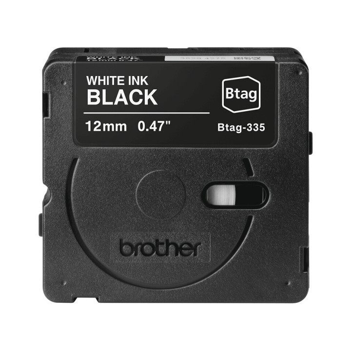 Brother BTAG-335 ruban d'étiquette Blanc sur noir