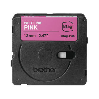 Brother BTAG-P35 ruban d'étiquette White on pink