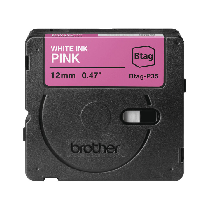 Brother BTAG-P35 ruban d'étiquette White on pink