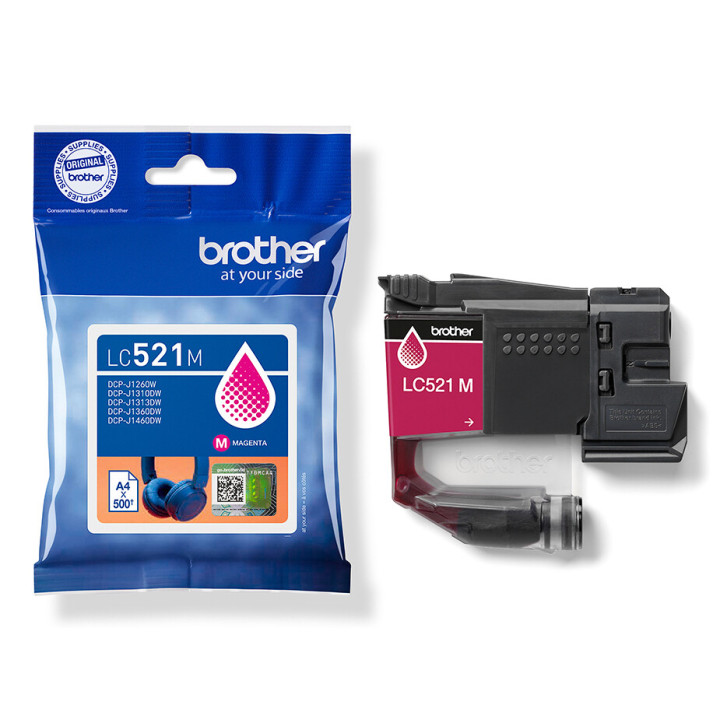 Brother LC521M Cartouche d'encre authentique - Magenta