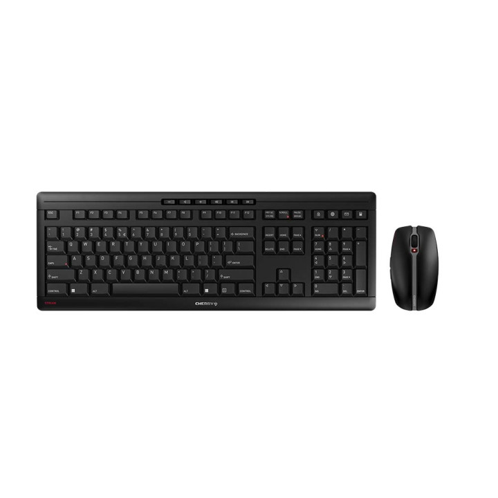 CHERRY Stream Desktop clavier Souris incluse Bureau RF sans fil QWERTY Anglais américain Noir