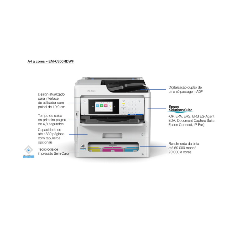 Epson WorkForce Pro EM-C800RDWF Printer