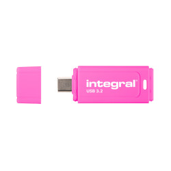 Integral Neon-C INFD64GBNEONCPK3.2 lecteur USB flash 64 Go USB Type-C 3.2 Gen 1 (3.1 Gen 1) Noir