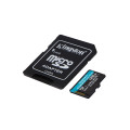 Kingston Technology Carte microSDXC Canvas Go Plus Gen4 200 Mo/s A2 U3 V30 128 Go + adaptateur