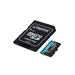 Kingston Technology Carte microSDXC Canvas Go Plus Gen4 200 Mo/s A2 U3 V30 128 Go + adaptateur