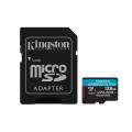 Kingston Technology Carte microSDXC Canvas Go Plus Gen4 200 Mo/s A2 U3 V30 128 Go + adaptateur