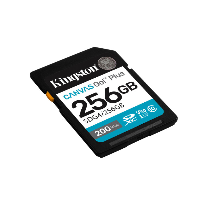 Kingston Technology Canvas Go! Plus 256 Go SDXC Canvas Go Plus Gen4 200 Mo/s C10 UHS-I U3 V30