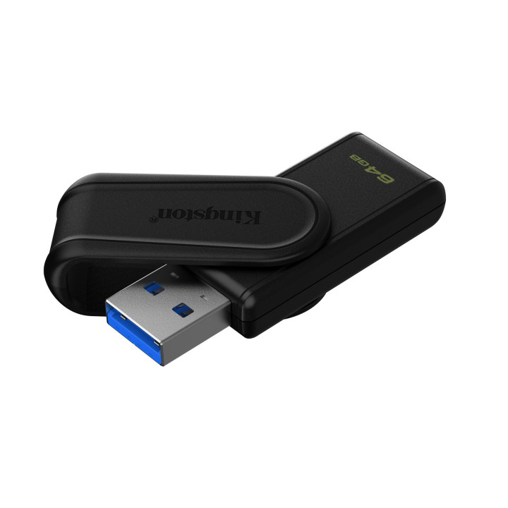 Kingston Technology DataTraveler 64GB Portable USB 3.2 Gen 1 Exodia S (Noir/Noir)