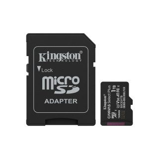 Kingston Technology 1TB microSDXC Canvas Select Plus Gen3 150MB/s A1 (Adaptateur SD inclus)