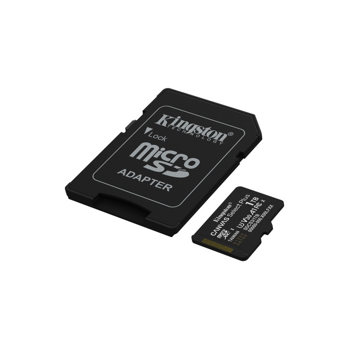 Kingston Technology 1TB microSDXC Canvas Select Plus Gen3 150MB/s A1 (Adaptateur SD inclus)