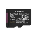 Kingston Technology 512GB microSDXC Canvas Select Plus Gen3 150MB/s A1 (Adaptateur SD inclus)