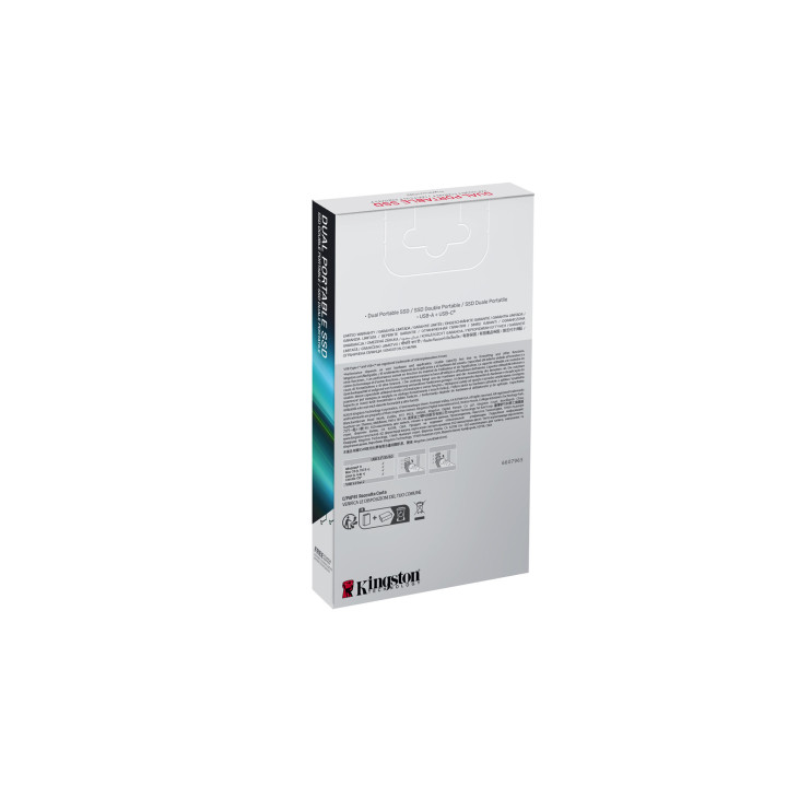 Kingston Technology 1TB Dual USB-A/C Portable SSD, Up to 1050MB/s USB 3.2 Gen 2