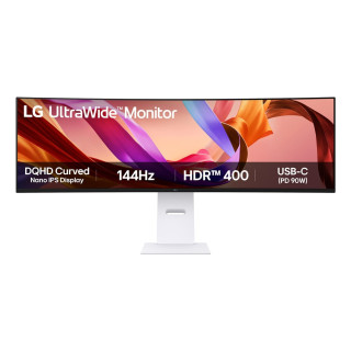 LG 49U950A-W.AEU écran plat de PC 124,5 cm (49") 5120 x 1440 pixels Dual QHD LED Noir, Blanc