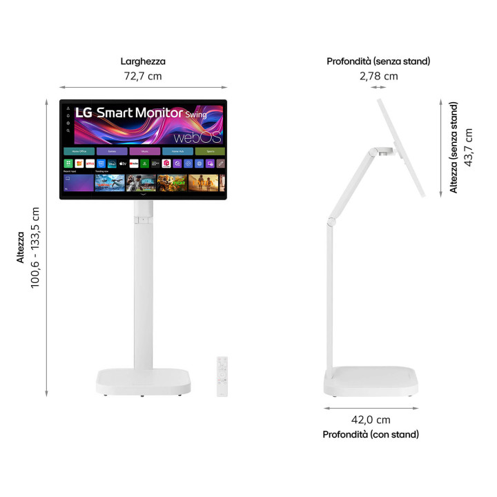LG 32U889SA-W écran plat de PC 80 cm (31.5") 3840 x 2160 pixels 4K Ultra HD LCD Écran tactile Kiosque Blanc