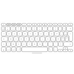 Logitech Keys-To-Go 2 AZERTY Français Bluetooth Blanc