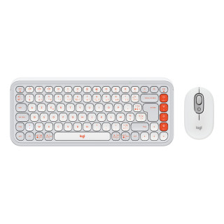 Logitech Pop Icon Combo clavier Souris incluse Universel Bluetooth AZERTY Français Blanc