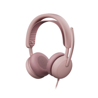 Logitech Zone Wired 2 Casque Avec fil Arceau Appels/Musique USB Type-C / USB Type-A Rose
