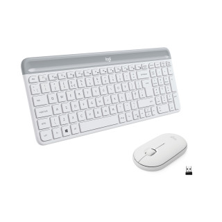 Logitech 920-009197 clavier Souris incluse Bureau RF sans fil QWERTY Italien Blanc