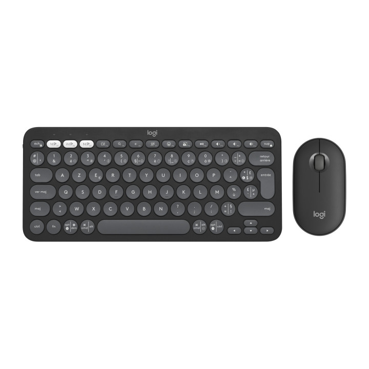 Logitech Pebble 2 Combo clavier Souris incluse Universel RF sans fil + Bluetooth AZERTY Français Graphite