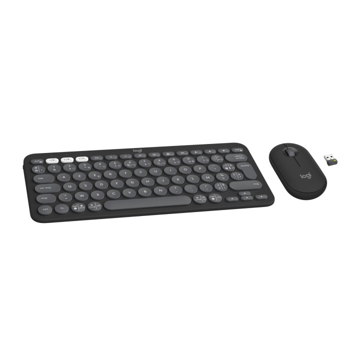 Logitech Pebble 2 Combo clavier Souris incluse Universel RF sans fil + Bluetooth AZERTY Français Graphite