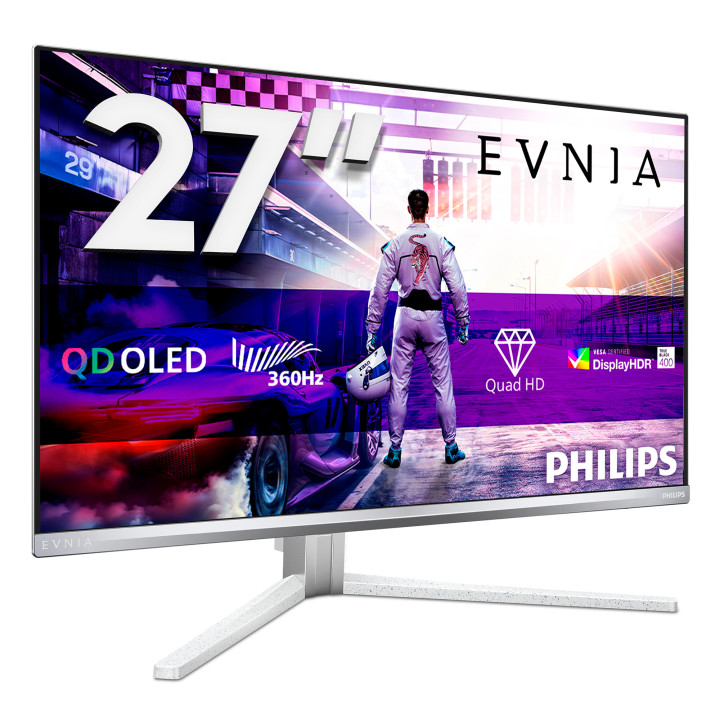 Philips Evnia 8000 27M2N8500/00 écran plat de PC 67,3 cm (26.5") 2560 x 1440 pixels Quad HD QD-OLED Blanc