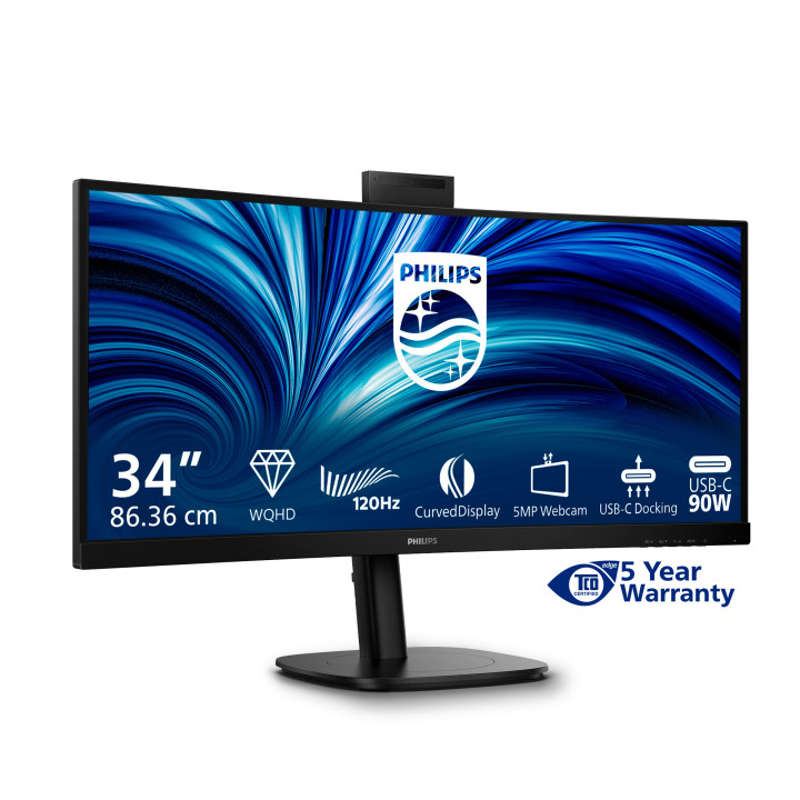 Philips 3000 series 34B2U3600CH/00 écran plat de PC 86,4 cm (34") 3440 x 1440 pixels Wide Quad HD LCD Noir