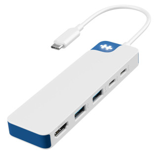 HYPER HD4101BUGL station d'accueil USB Type-C Bleu, Blanc