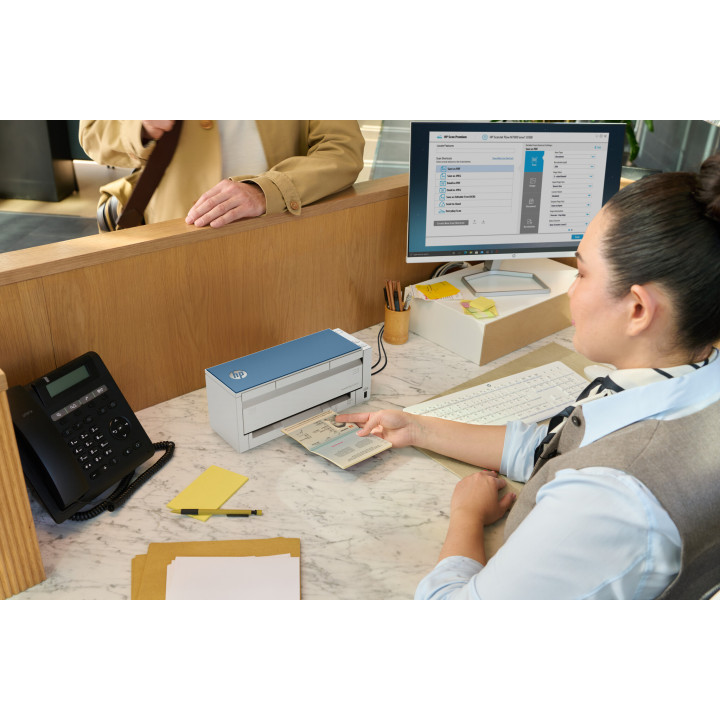 HP ScanJet Pro 4200 s1 Scanner à défilement A4 et passeport / carte d’identité, jusqu’à 40ppm/80ipm, 600x 600 DPI