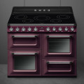 Smeg TR4110IRW four et cuisinière Electrique Plaque avec zone à induction Noir, Bordeaux, Acier inoxydable