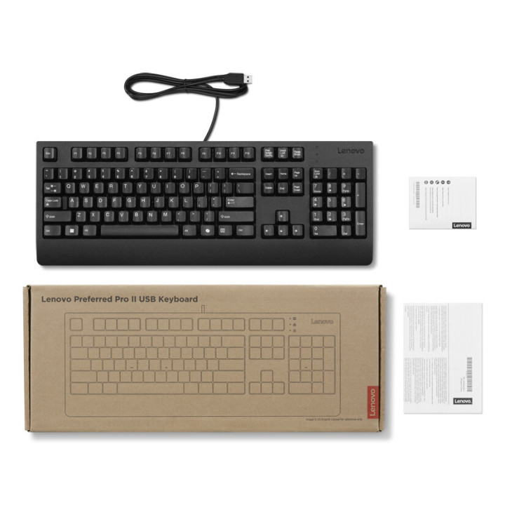 Lenovo Preferred Pro II USB Keyboard-French clavier maison/bureau Français Noir