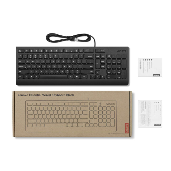 Lenovo 4Y41R64665 clavier maison/bureau USB Espagnole Noir