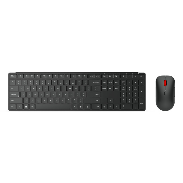 Lenovo 4X31S04810 clavier Souris incluse Bureau RF sans fil + Bluetooth Anglais américain Noir