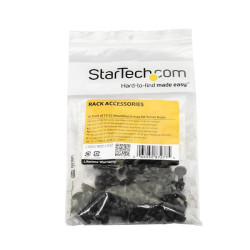 StarTech.com Lot de 50 Vis 10-32 de 19mm, Vis de Fixation pour Baies de Serveurs de 19" ou 10", Armoires et Boîtiers, Noir - T