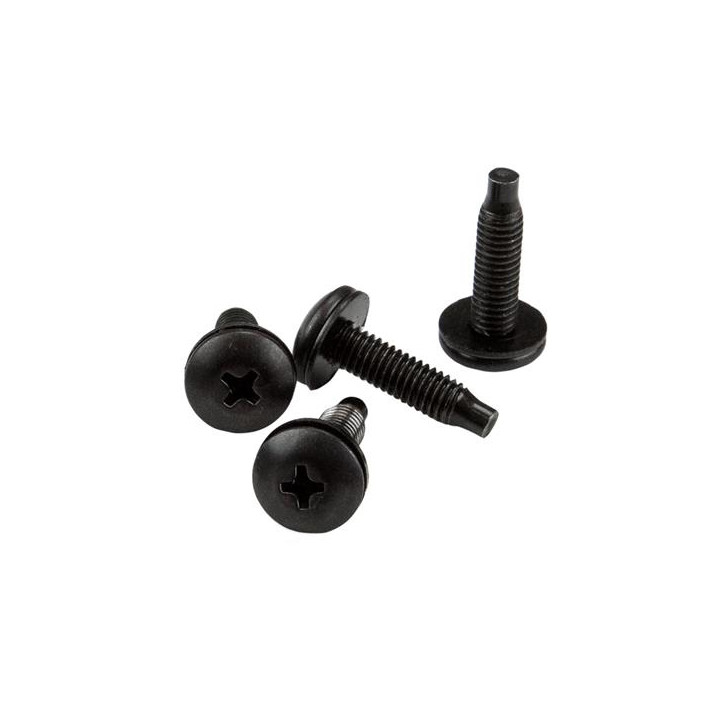 StarTech.com Lot de 50 Vis 10-32 de 19mm, Vis de Fixation pour Baies de Serveurs de 19" ou 10", Armoires et Boîtiers, Noir - T