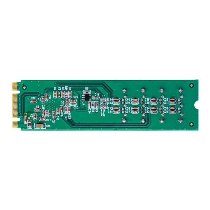 StarTech.com Carte Adaptateur M.2 vers SATA à 4 Ports, Carte Extension M.2 PCIe 3.0 vers HDD/SSD SATA, Chipset ASM1064, M.2 NV