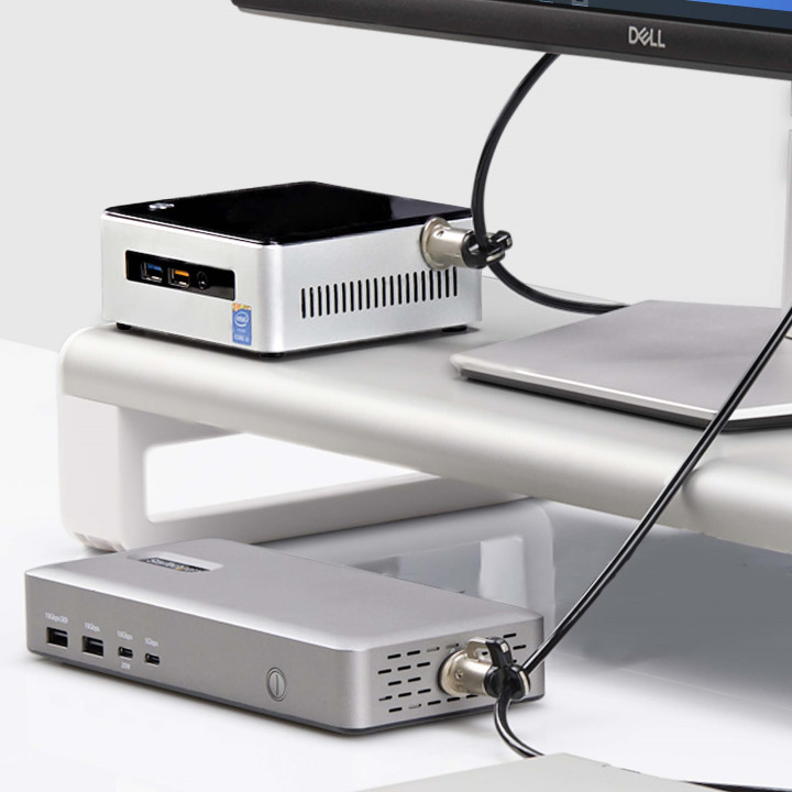 StarTech.com Kit de Verrouillage pour Ordinateur Portable/de Bureau et Périphériques, Verrou/Serrure Antivol, K-Slot, Câble 