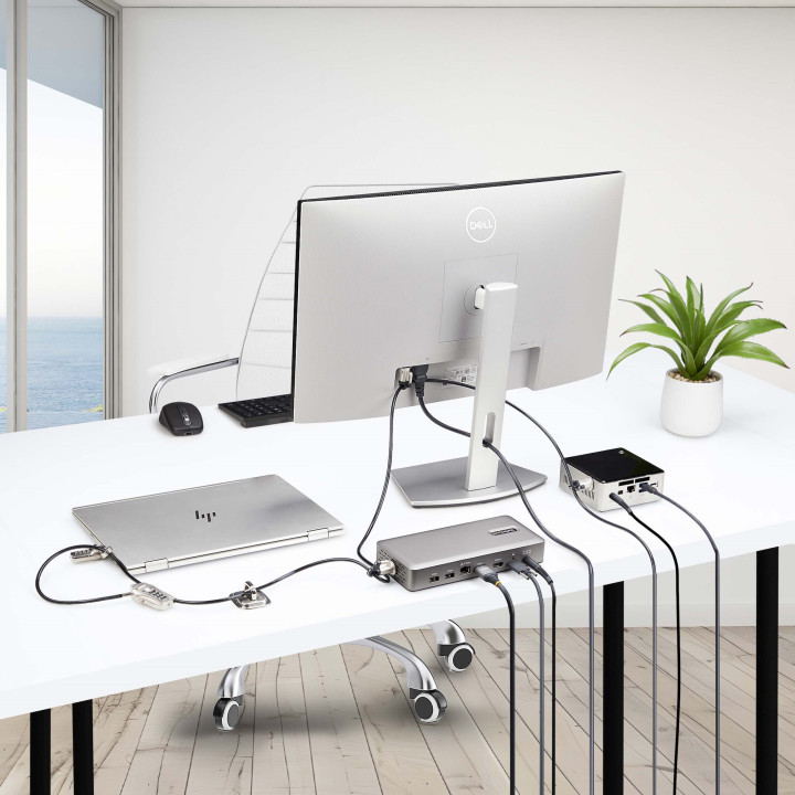 StarTech.com Kit de Verrouillage pour Ordinateur Portable/de Bureau et Périphériques, Verrou/Serrure Antivol, K-Slot, Câble 