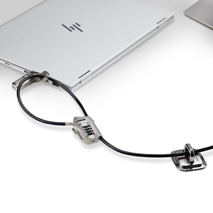 StarTech.com Kit de Verrouillage pour Ordinateur Portable/de Bureau et Périphériques, Verrou/Serrure Antivol, K-Slot, Câble 